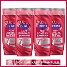 Duru Nem Bombası Dökülme Eğilimli Saçlar Için Dökülme Karşıtı Şampuan 4x400 Ml